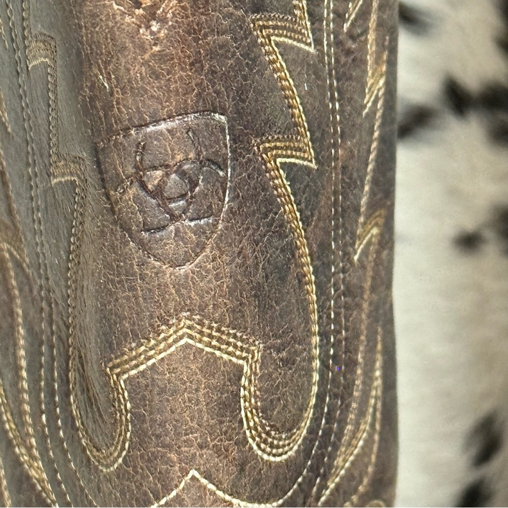Ariat Heritage‎ Leather Round Toe Western Boots Size 8.5 T1 - Picture 4 of 9